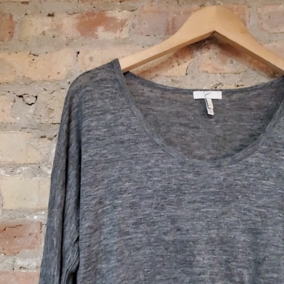 Joie Linen Silk Gray Top - Picture 3 of 6